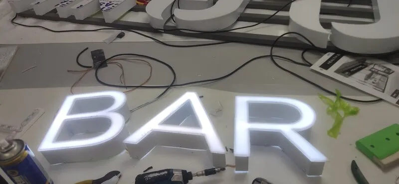 Изготовление объёмной световой вывески
