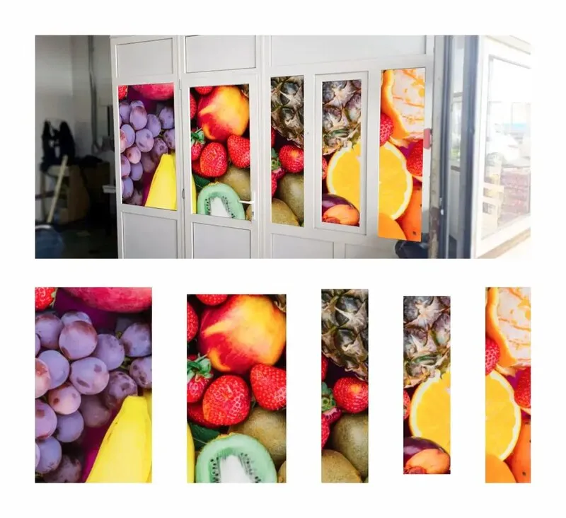 Два стиля оформления фруктового павильона