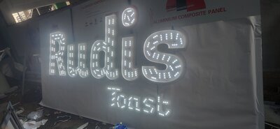 Световая вывеска для ресторана