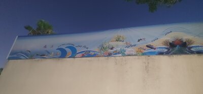 Крупноформатный баннер с подводной тематикой