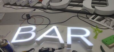 Изготовление объёмной световой вывески